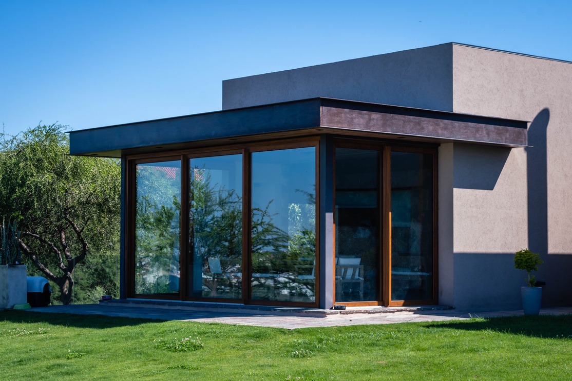 House Exterior with Glass Windows